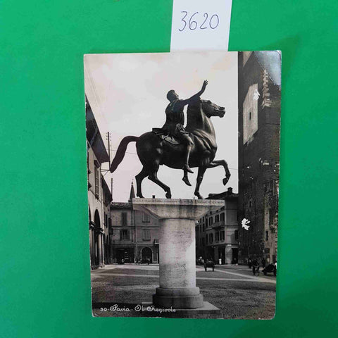 PAVIA IL REGISOLE CARTOLINA VIAGGIATA 1950 FRANCOBOLLO 6 LIRE PAVESE EDIZIONI PR
