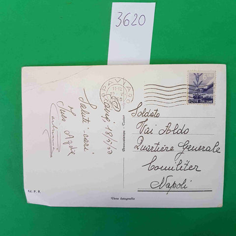 PAVIA IL REGISOLE CARTOLINA VIAGGIATA 1950 FRANCOBOLLO 6 LIRE PAVESE EDIZIONI PR