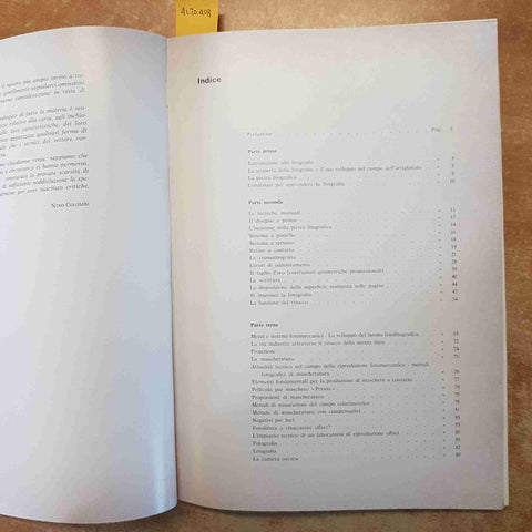 TECNOLOGIA LITOGRAFICA GRAFICA HANNS EGGEN 1962 G. COLOMBI MILANO STAMPA OFFSET