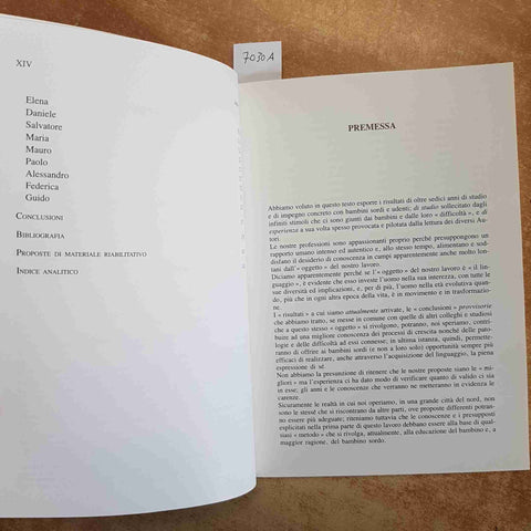 INTERVENTO MULTIDISCIPLINARE PER L'ARMONICO SVILUPPO DEL BAMBINO SORDO - MASSON