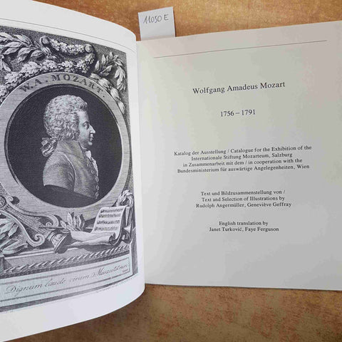 WOLFGANG AMADEUS MOZART 1756-1791 CATALOGO MOSTRA MOZARTEUM SALZBURG