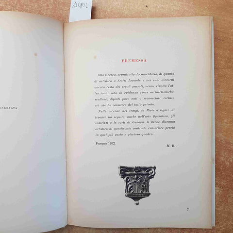 MARIA ROSSIGNOTTI - SESTRI LEVANTE ITINERARIO ARTISTICO - PIZZI 1952 LIGURIA