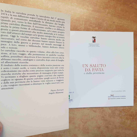 UN SALUTO DA PAVIA E DALLA PROVINCIA 2006 CARTOLINE STORICHE FERRARI MASSONE