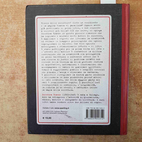 DOROTHEA BRANDE - DIVENTARE SCRITTORI MANUALE DI SCRITTURA 2008 SPERLING KUPFER