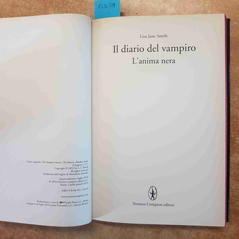 LISA JANE SMITH IL DIARIO DEL VAMPIRO L'ANIMA NERA NEWTON COMPTON 2010