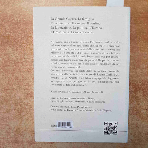 RICCARDO BAUER UN IDEALE CHE DIVENTA DESTINO LETTERE 1916-1982 GUADO 2022