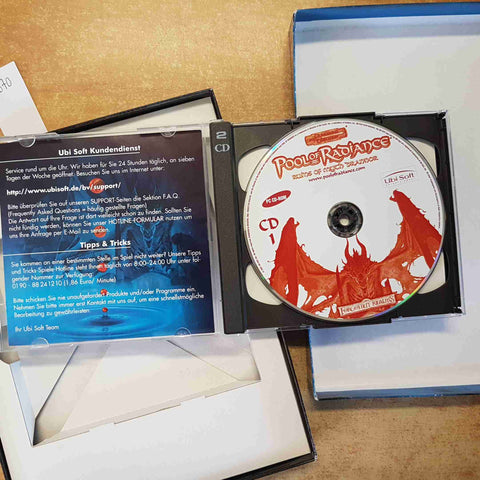 POOL OF RADIANCE RUINS OF MYTH DRANNOR PC 2 CD BIG BOX D&D UBISOFT TEDESCO