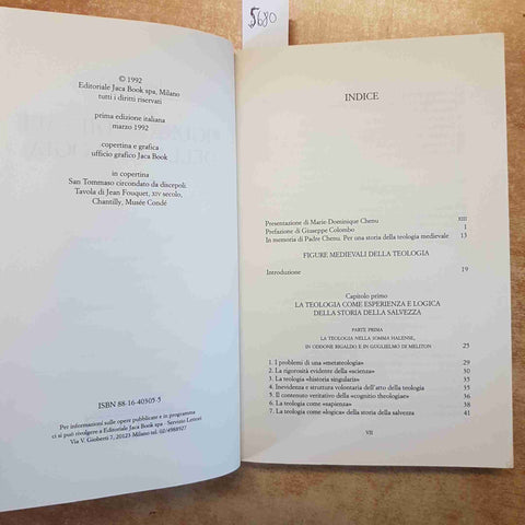 INOS BIFFI - FIGURE MEDIEVALI DELLA TEOLOGIA - JACA BOOK 1992 PRIMA EDIZIONE