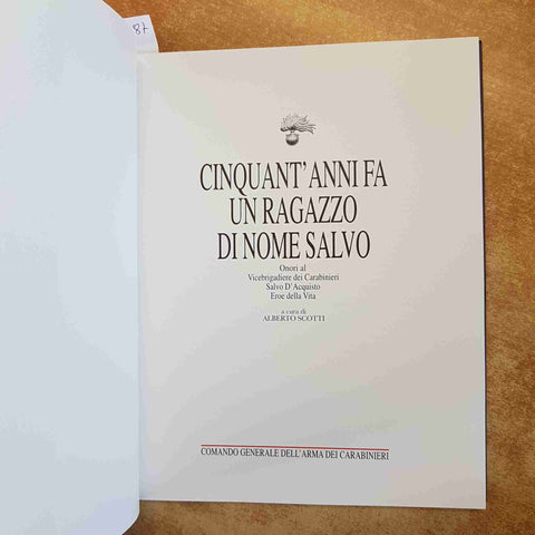CINQUANT'ANNI FA UN RAGAZZO DI NOME SALVO D'ACQUISTO 2003 CARABINIERI SCOTTI