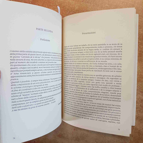 GIULIO SOLINAS - STORIA DE SA CANTADA CAMPIDANESA - AUTOGRAFATO SARDEGNA POESIA