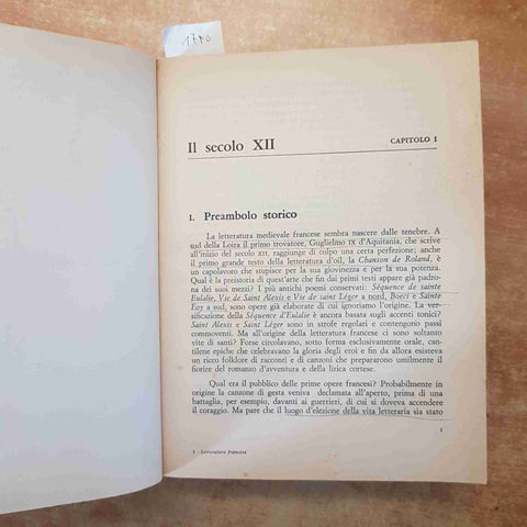 STORIA DELLA LETTERATURA FRANCESE - ROGER 1971 CARAMASCHI EDIZIONI SCIENTIFICHE