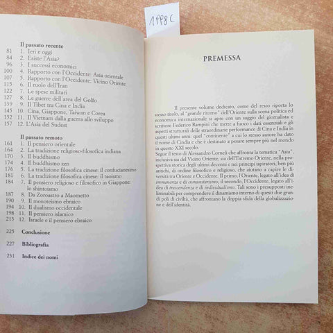 ALESSANDRO CORNELI - ORIENTE: IL GRANDE RITORNO FEDERICO RAMPINI CINA INDIA ASIA