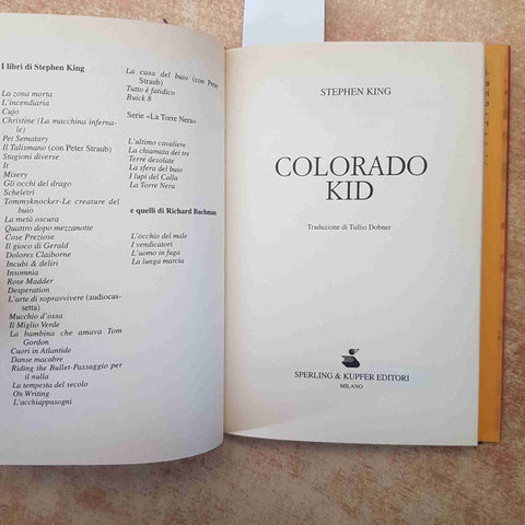 STEPHEN KING - COLORADO KID - SPERLING & KUPFER 2005 PRIMA EDIZIONE MYSTERY