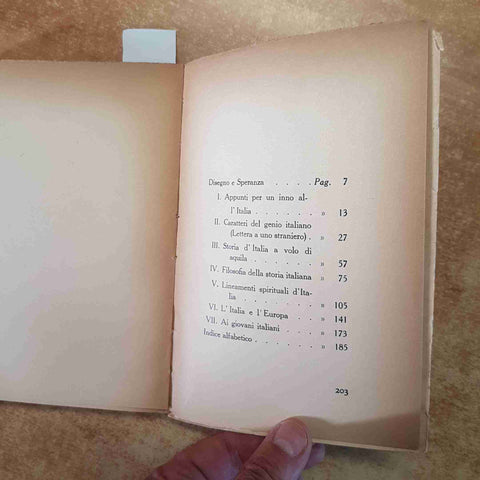 GIOVANNI PAPINI - ITALIA MIA 1°EDIZIONE - VALLECCHI 1939 FIRENZE STORIA ITALIANA