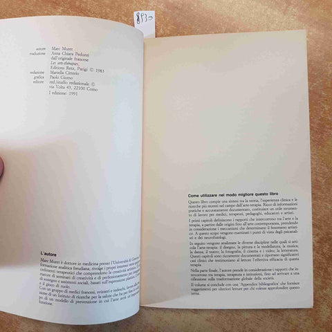 MARC MURET - ARTE-TERAPIA RED EDIZIONI 1991 PSICOLOGIA MUSICA DANZA TEATRO
