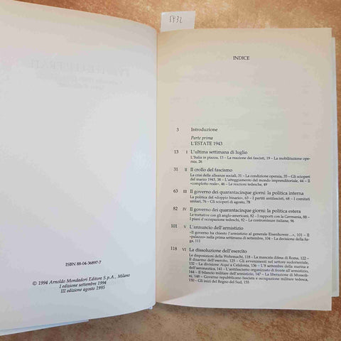 GIANNI OLIVA - I VINTI E I LIBERATI - MONDADORI 1995 RESISTENZA FASCISMO 1943-45