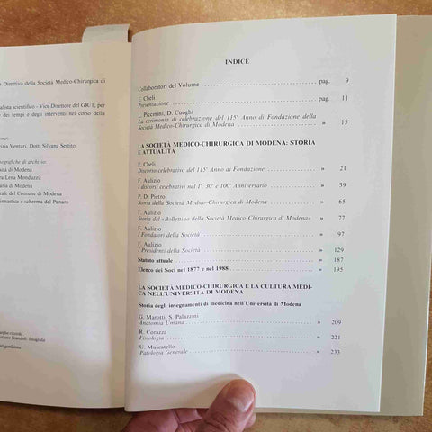 LA SOCIETA' MEDICO-CHIRURGICA DI MODENA STORIA NELLA CULTURA CHELI 1988 MUCCHI