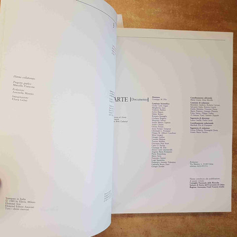 ARTE DOCUMENTO N. 3 RIVISTA DI STORIA E TUTELA DEI BENI CULTURALI - ELECTA 1989
