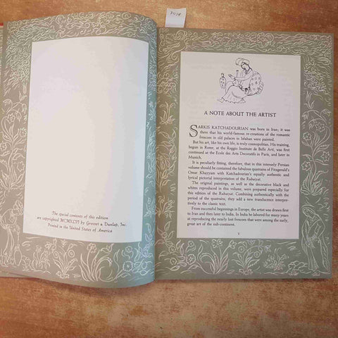 RUBAIYAT OF OMAR KHAYYAM by EDWARD FITZGERALD illustrato - GROSSET DUNLAP 1947