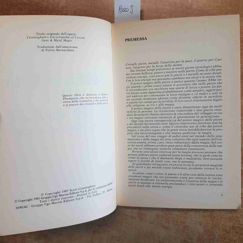 SCOTT CUNNINGHAM - ENCICLOPEDIA DELLE PIETRE MAGICHE CRISTALLI METALLI MURSIA