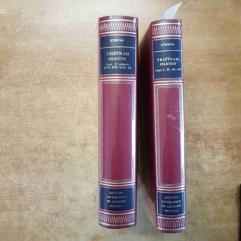LAURENCE STERNE - TRISTRAM SHANDY - COMPLETO 2 VOLUMI 1968 DE AGOSTINI NOVARA