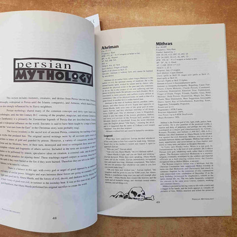 MONSTERS OF MYTH AND LEGEND III AD&D DUNGEONS DRAGONS MAYFAIR GAMES 1992