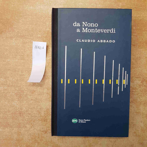 CLAUDIO ABBADO - DA NONO A MONTEVERDI 2 CD + LIBRO + COFANETTO BPM  2000 MUSICOM