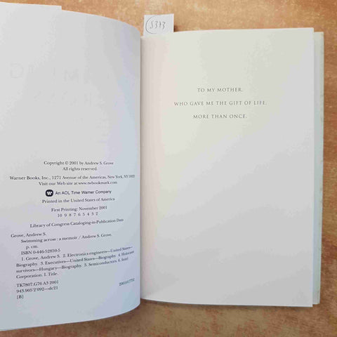 ANDREW S. GROVE - SWIMMING ACROSS A MEMOIR 2001 INTEL - BIOGRAFIA warner bros