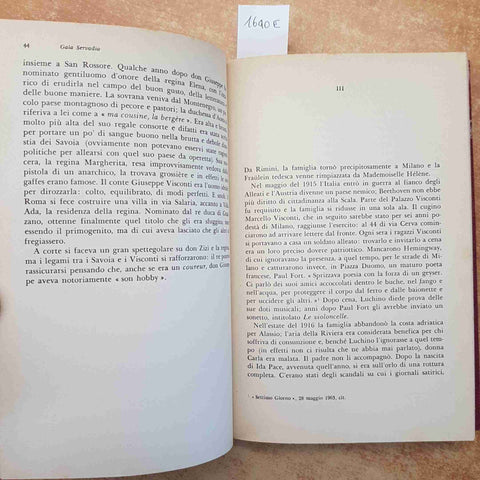 GAIA SERVADIO - LUCHINO VISCONTI biografia MONDADORI 1980 PRIMA EDIZIONE CINEMA