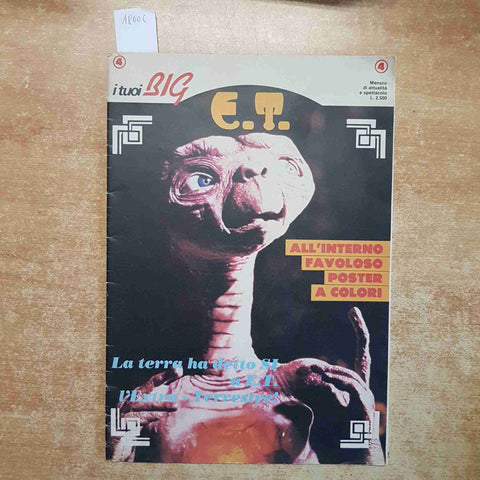 E.T. L'EXTRA-TERRESTRE - I TUOI BIG N.4 1982 SPIELBERG  GRANDE POSTER ORIGINALE