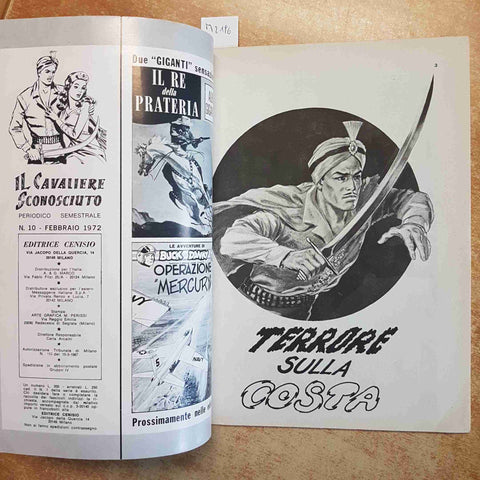 IL CAVALIERE SCONOSCIUTO N.10 FEBBRAIO 1972 EDITRICE CENISIO FUMETTO GIGANTE