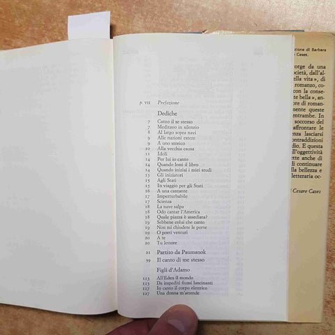 WALT WHITMAN - FOGLIE D'ERBA - EINAUDI NUE 54 - 1965 ENZO GIACHINO POESIA