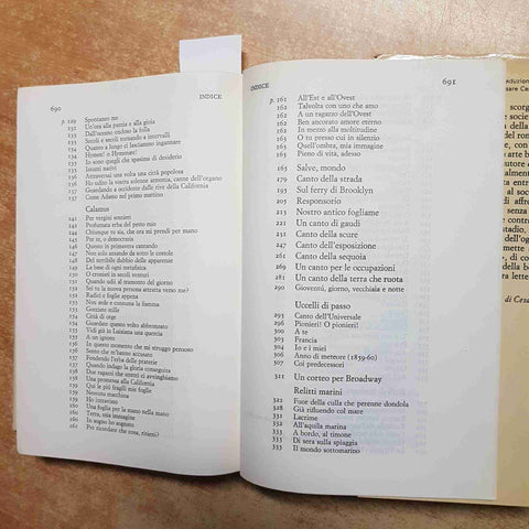 WALT WHITMAN - FOGLIE D'ERBA - EINAUDI NUE 54 - 1965 ENZO GIACHINO POESIA