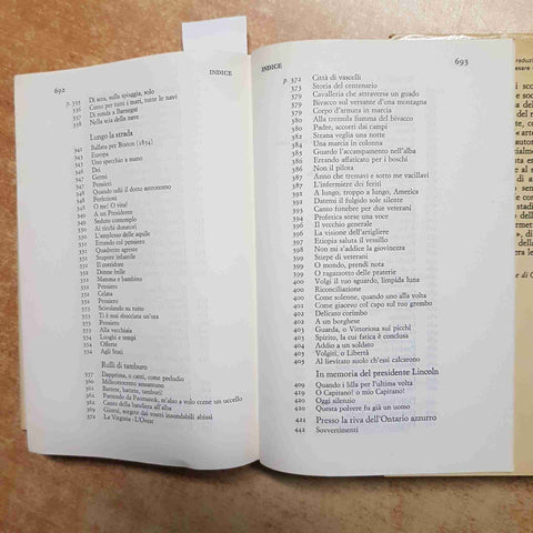 WALT WHITMAN - FOGLIE D'ERBA - EINAUDI NUE 54 - 1965 ENZO GIACHINO POESIA