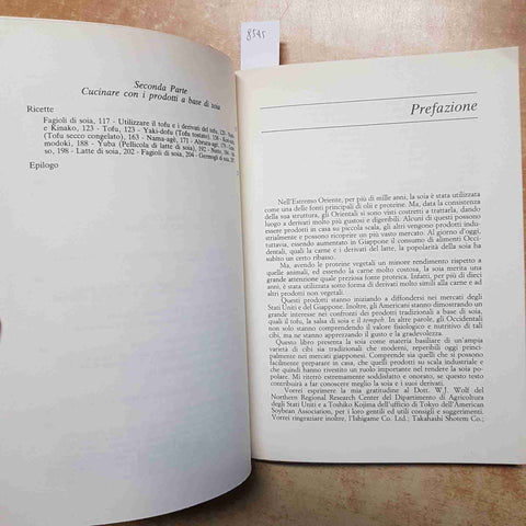 WATANABE, KISHI - IL LIBRO DELLA SOIA - EDIZIONI MEDITERRANEE RICETTE TOFU 1989