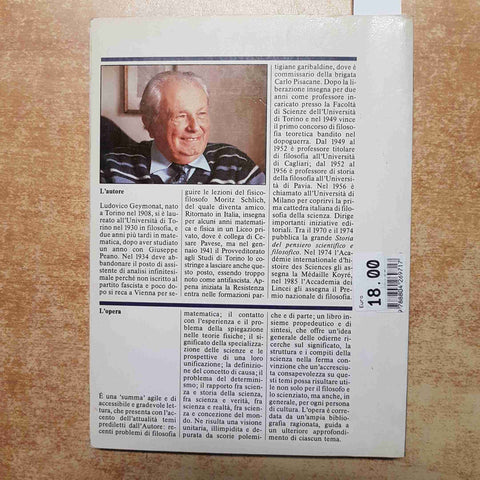 LUDOVICO GEYMONAT - LINEAMENTI DI FILOSOFIA DELLA SCIENZA 1985 EST MONDADORI