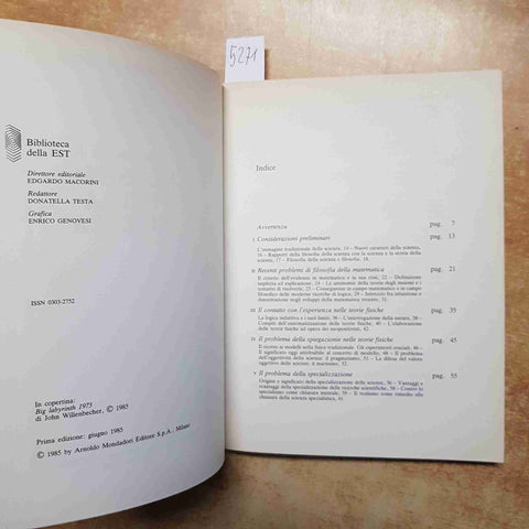 LUDOVICO GEYMONAT - LINEAMENTI DI FILOSOFIA DELLA SCIENZA 1985 EST MONDADORI