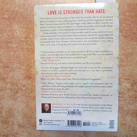 MICHAEL NAGLER - THE NONVIOLENCE PRACTICAL ACTION HANDBOOK 2014 AUTOGRAFATO 1°ED