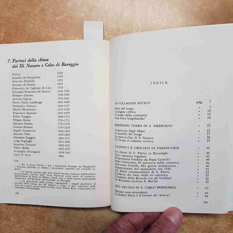 CARLO P. RIVA - BAREGGIO NOTE STORICHE 1975 STORIA LOCALE MILANO LOMBARDIA