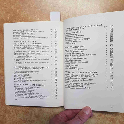 CARLO P. RIVA - BAREGGIO NOTE STORICHE 1975 STORIA LOCALE MILANO LOMBARDIA