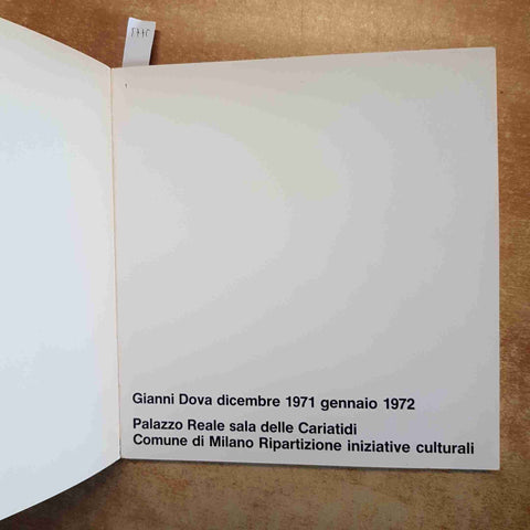 GIANNI DOVA - CATALOGO MOSTRA PALAZZO REALE MILANO 1971 1972 ARTE SURREALISMO