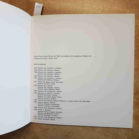 GIANNI DOVA - CATALOGO MOSTRA PALAZZO REALE MILANO 1971 1972 ARTE SURREALISMO