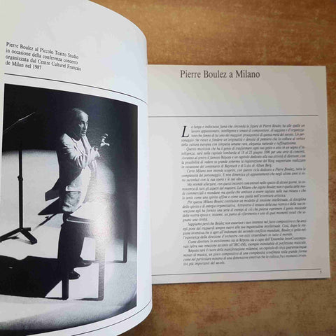 PIERRE BOULEZ A MILANO GIUGNO 1990 MUSICA CONTEMPORANEA IRCAM CONCERTI