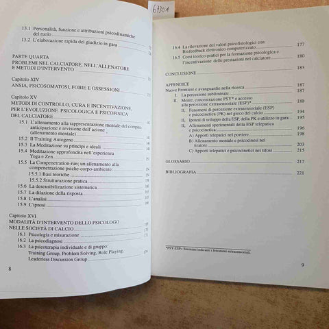 F. FACCHINI - PSICOLOGIA DEL CALCIATORE 1993 SCIENZE E SPORT - ARRIGO SACCHI