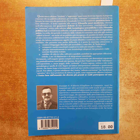 GIUSEPPE D'ALTERIO - I FONDAMENTI DELLA FILOSOFIA CONTEMPORANEA - MANNA 2004