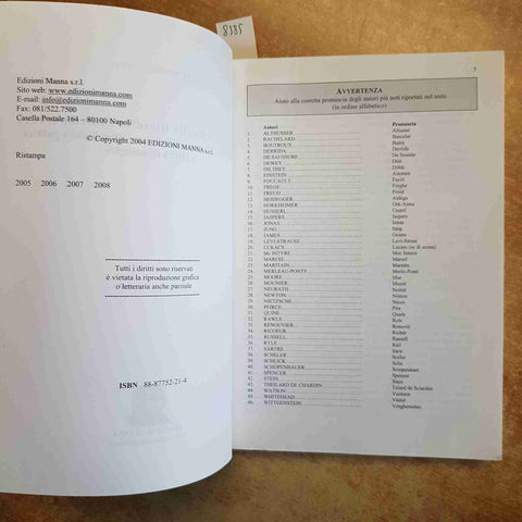 GIUSEPPE D'ALTERIO - I FONDAMENTI DELLA FILOSOFIA CONTEMPORANEA - MANNA 2004