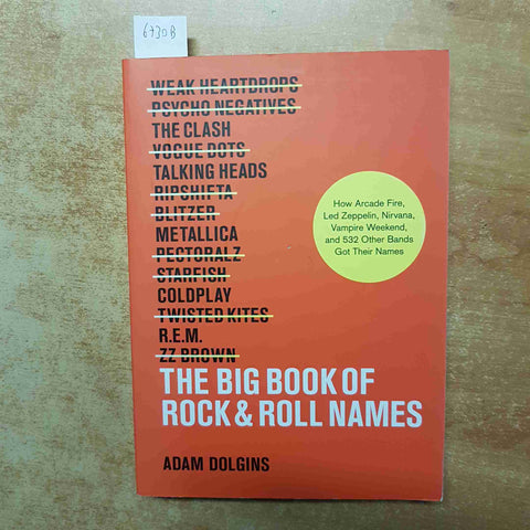 ADAM DOLGINS - THE BIG BOOK OF ROCK & ROLL NAMES 2019 ABRAMS MUSIC ROCK BAND