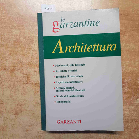 LE GARZANTINE ARCHITETTURA GARZANTI DIZIONARIO ENCICLOPEDIA ILLUSTRATA