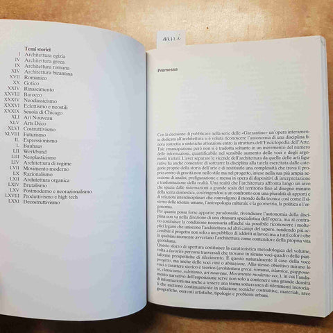 LE GARZANTINE ARCHITETTURA GARZANTI DIZIONARIO ENCICLOPEDIA ILLUSTRATA
