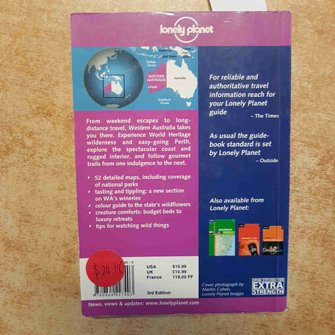 WESTERN AUSTRALIA - LONELY PLANET 2001 WEBB, COLSON - GUIDA INGLESE - PERTH